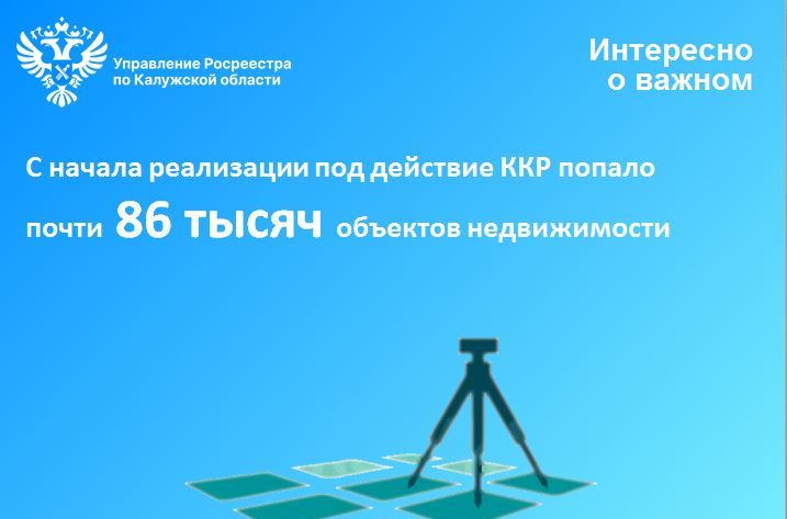 С начала реализации под действие ККР попало почти 86 тысяч объектов недвижимости.