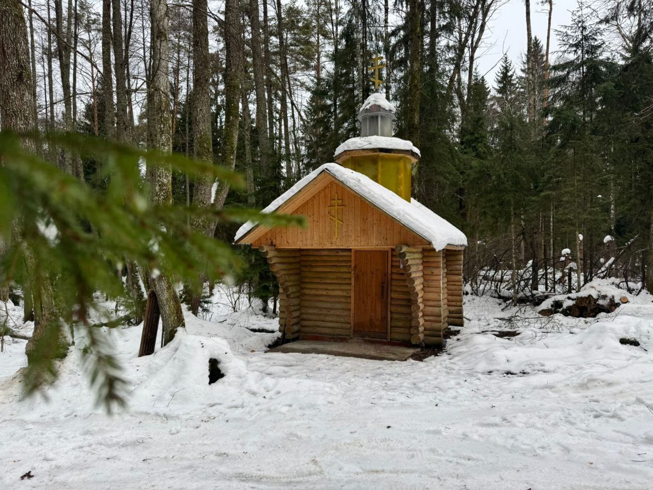 На Тихоновой поляне освятили отремонтированную купель и источник в честь иконы  Божией Матери.